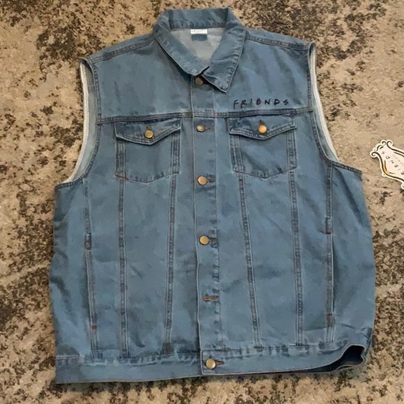 FRIENDS TV Show “You’re My Lobster” Denim Vest XL - Picture 4 of 4